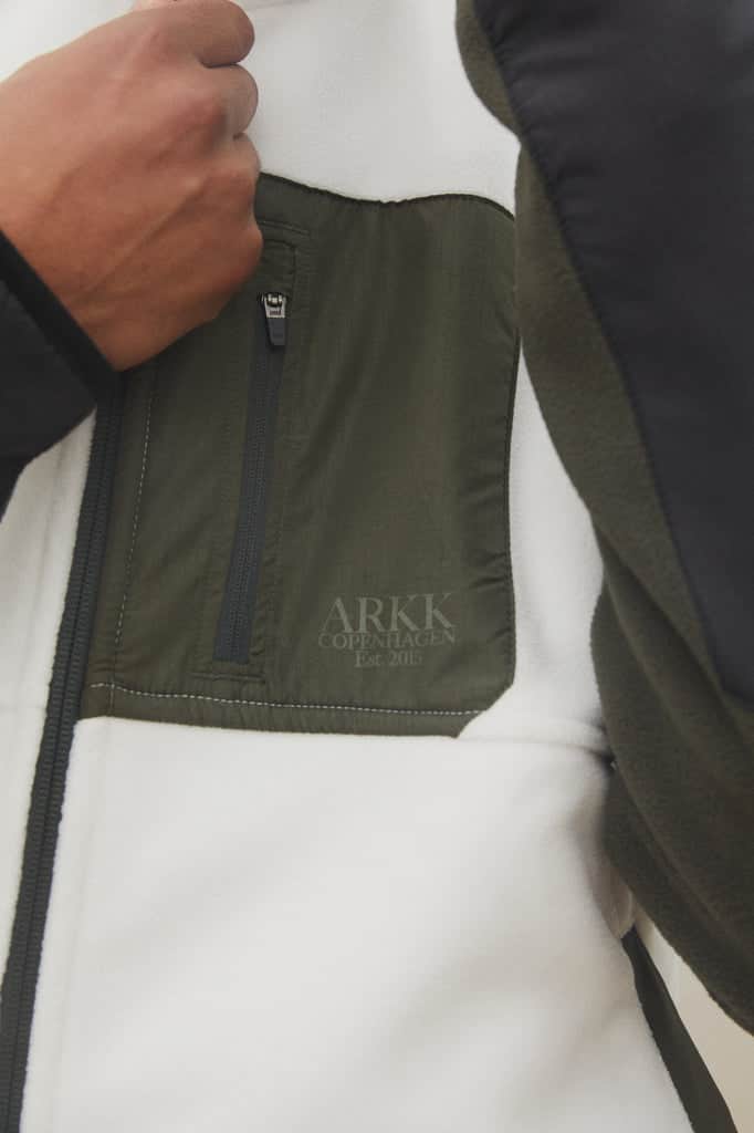 ARKK Apparel ARKK Essential Fleece Jacket | Marshmallow Dark Army Fleece Jacket
